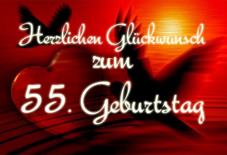 Liebe Glückwünsche zum 55. Geburtstag