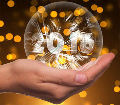 Glaskugel mit WÃ¼nschen zu Silvester 2016