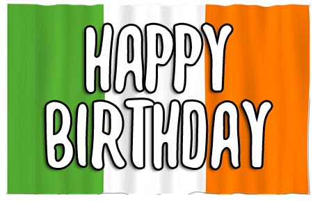 Irish Happy Birthday Flag