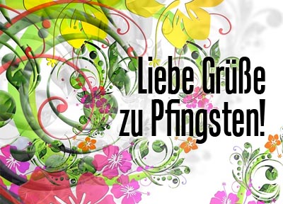 Blume als Grüße zu Pfingsten