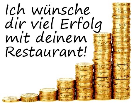 Viel Erfolg mit einem Restaurant wünschen