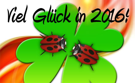 Viel Glück in 2016 Neujahrsgruß