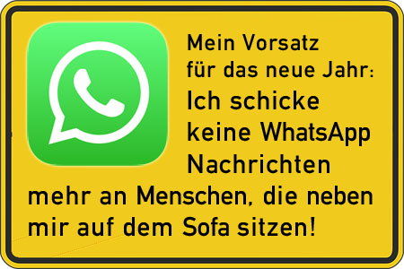 WhatsApp Vorsatz für das neue Jahr