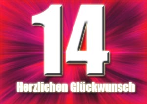 14. Geburtstag Glckwnsche