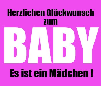 Babyglckwnsche Mdchen